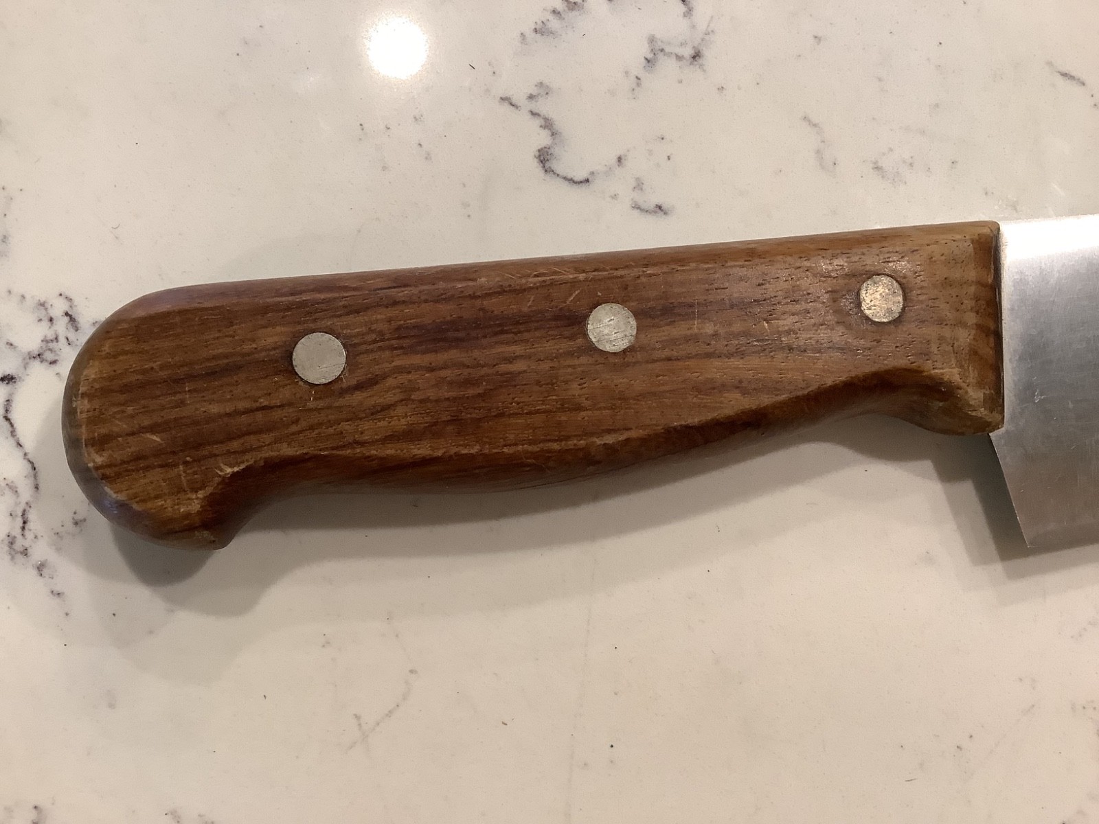 VTG R. H. FORSCHNER CO. Switzerland VICTORINOX Chef's KNIFE WOOD HANDLE 13”