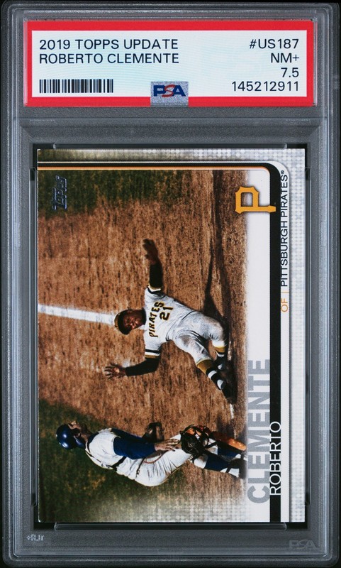 2019 TOPPS UPDATE #US187 ROBERTO CLEMENTE PSA 7.5