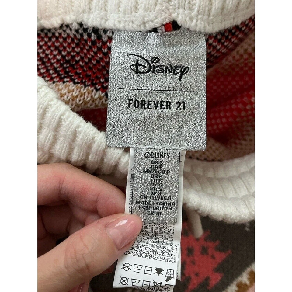 Pantalones para mujer Forever 21 multicolor Disney Mickey Mouse tejido navideño talla S Foto 4 de 4
