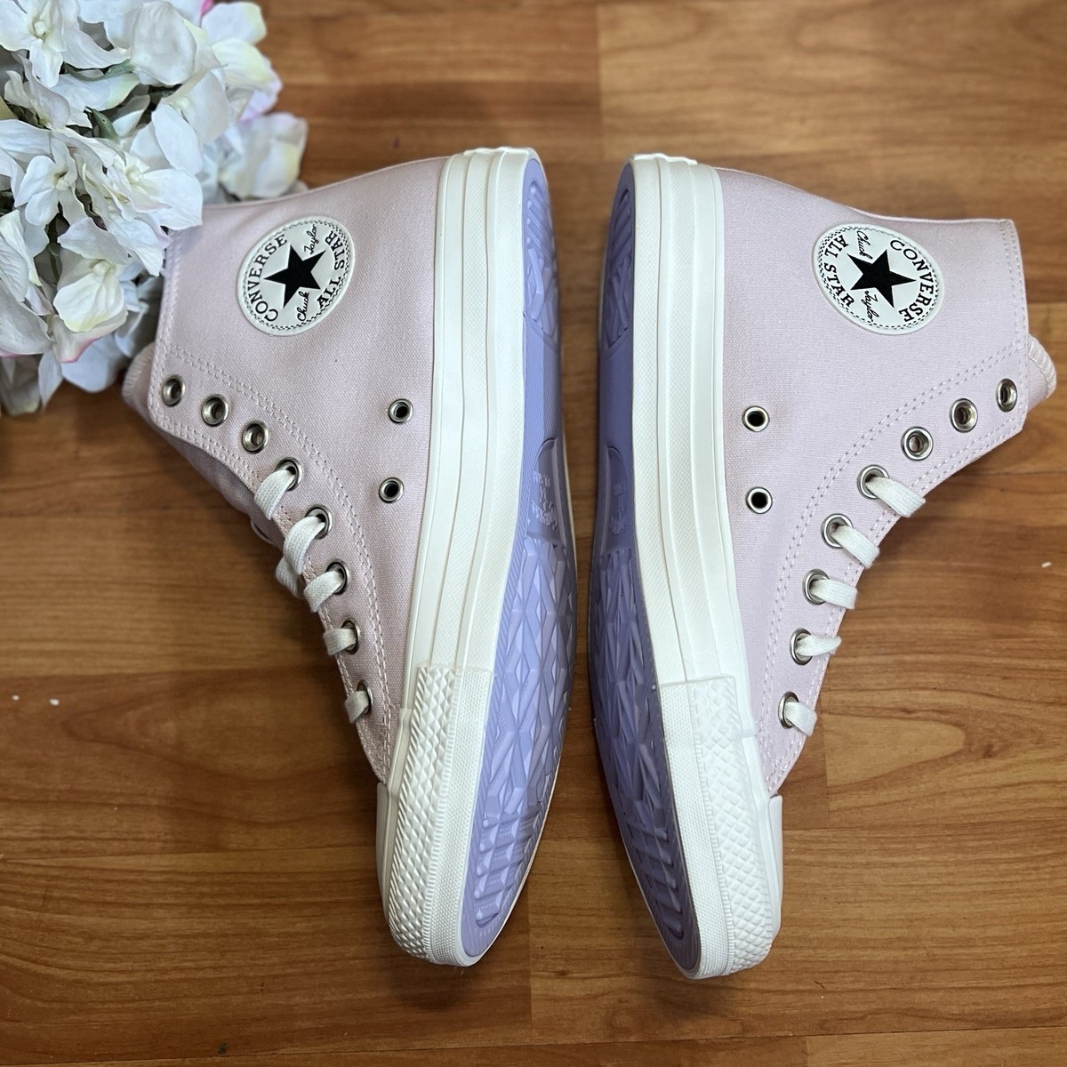 NEW Womens Size 8.5 Converse High Top Amethyst Crystal