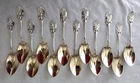 Set 12 Gorham 'Lily' aka 'No. 88' Sterling Silver Ice Cream Spoons