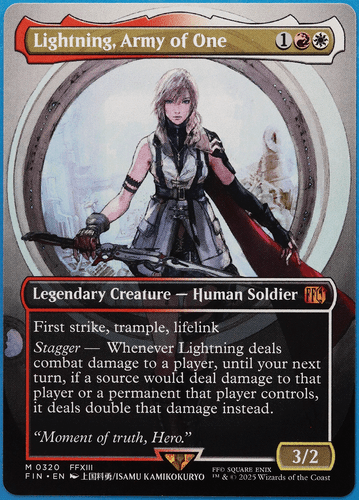 Lightning, Army of One (Borderless Artist 320) Final Fantasy NM (506628) - Picture 1 of 2