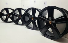 22” Porsche Cayenne Turbo S Exclusive Wheels Rims Factory OEM Black Coupe SUV
