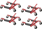 4X Wheel Dolly Jack 1500lbs Skates 12" Wheel Vehicle Positioning Jack Red