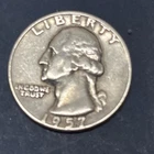 Washington Silver Quarter US 25C - 90% Silver 1957D