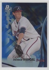 2017 Bowman Platinum Top Prospects Royal Blue Patrick Weigel #TP-PW 3v8