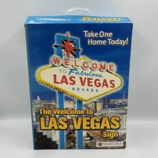 Las Vegas Sign Replica With Lighted Billboard, 12” Mancave,  Game Room