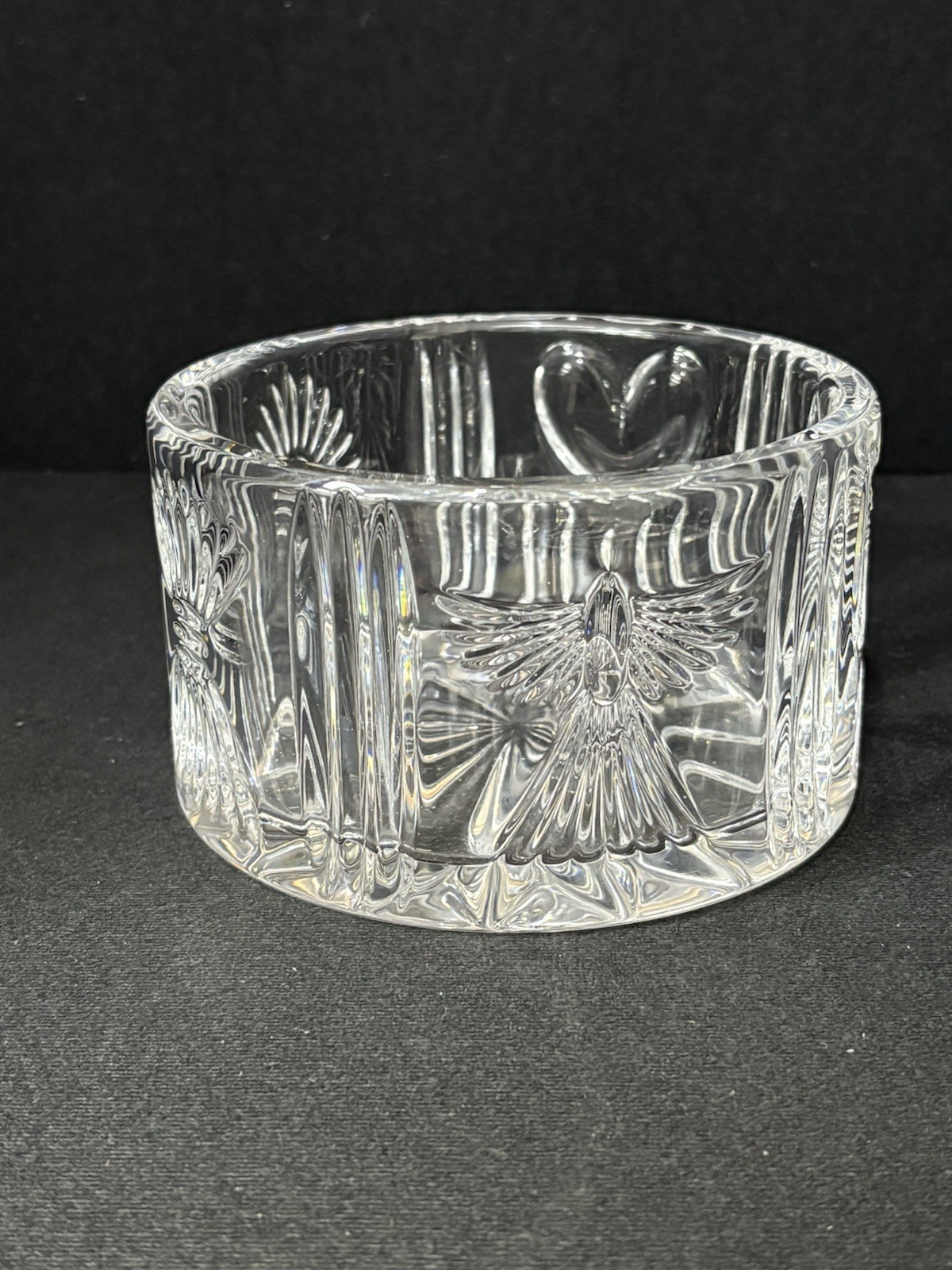 Waterford Millennium Series Crystal Champagne Wine Bottle Coaster Bowl 5 1/4''