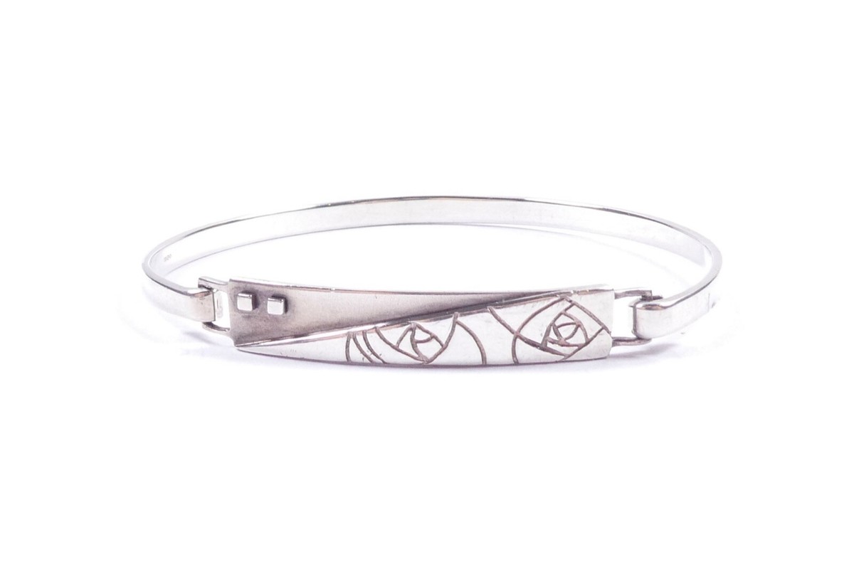 Kit Heath Bangle Bracelet Sterling Silver Glasgow Rose English