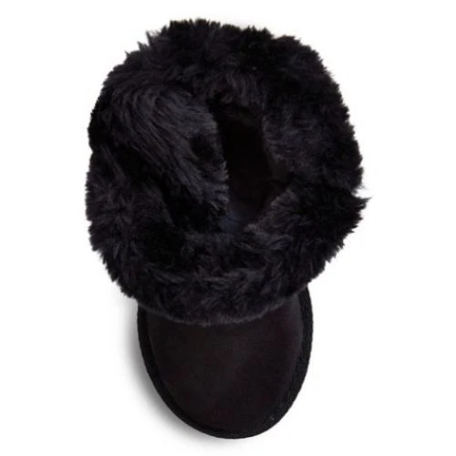 ZAPATOS CHEROKEE DANNIE NIÑAS / BOTAS DE LANA DE OVEJA NEGRAS / NIÑOS PEQUEÑOS NUEVOS CON ETIQUETAS Foto 3 de 3