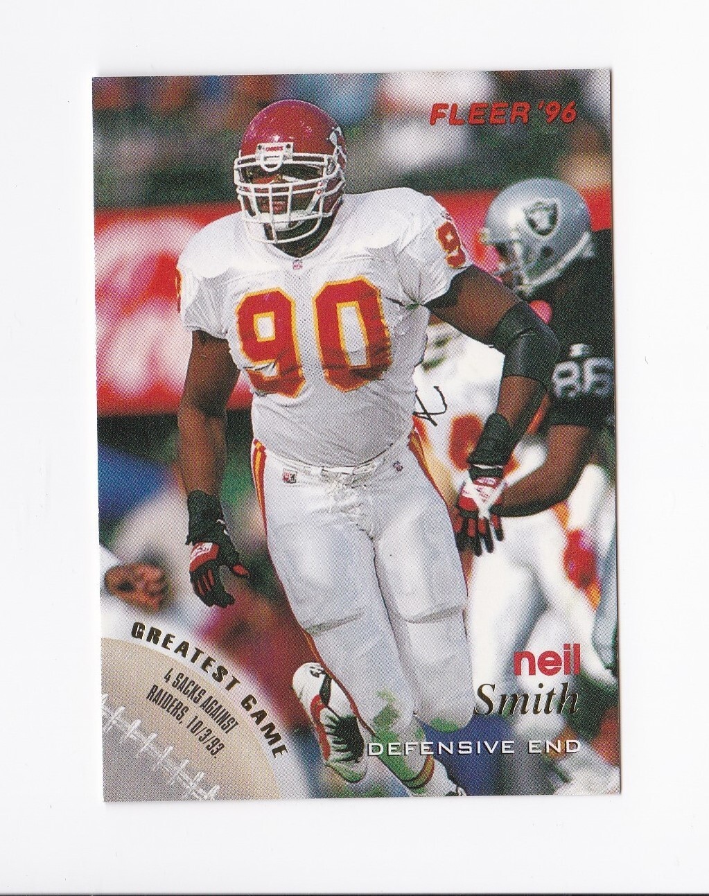 Neil Smith 1996 Skybox Greatest Games Chiefs #68 NU Husker Football