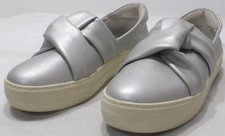 J/Slides "Lux" Platform Women  s Sneakers Silver Metallic, Size 8M