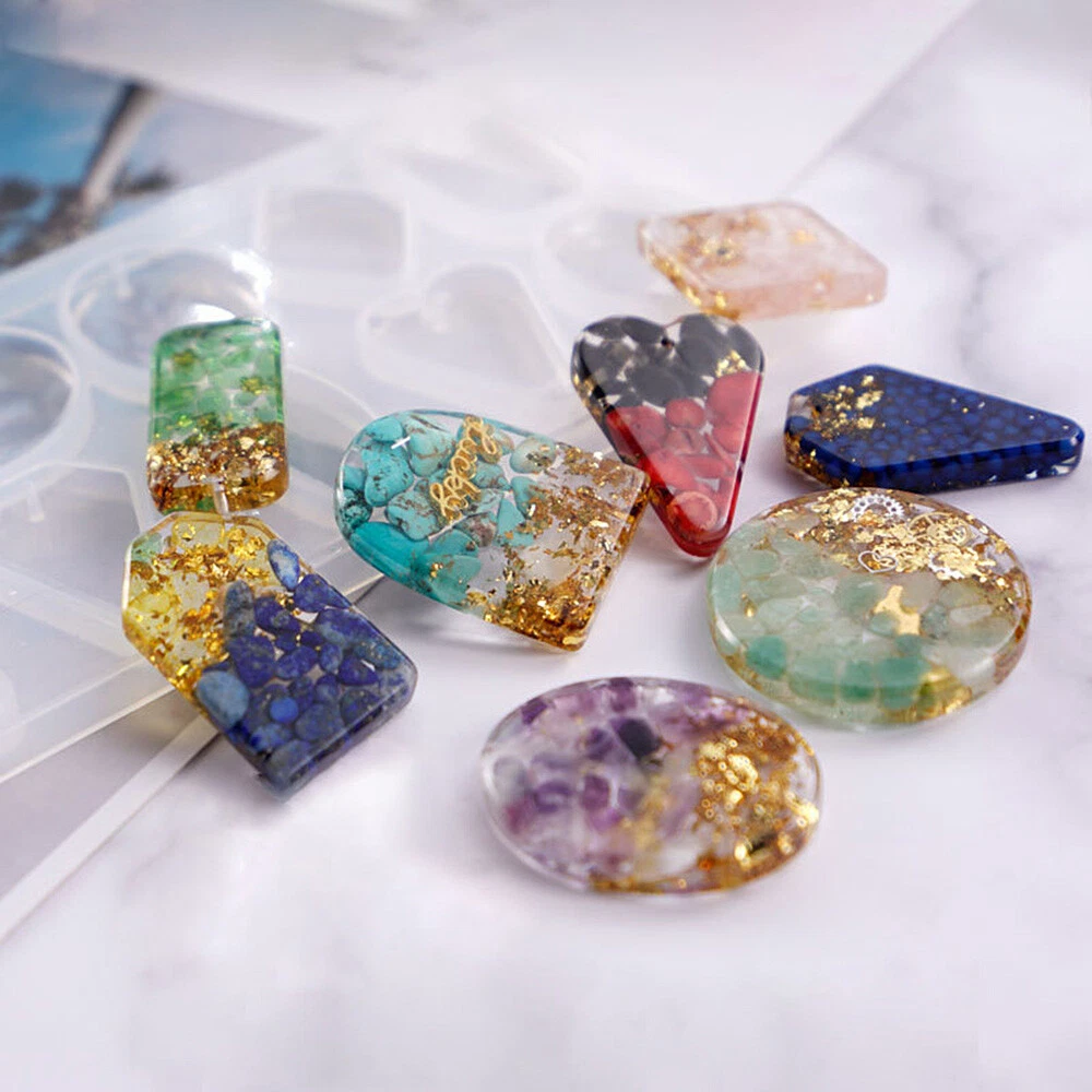 Resin Jewelry Molds DIY Gem Cabochon Pendant, Earring, Necklace Jewelry  Making