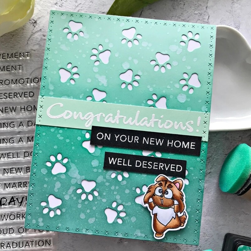 Dog Paw Print Metal Die Cut Dog Footprint Cutting Dies Embossing Paper