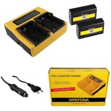 2x Batteria + caricatore 4in1 DUAL LCD per Nikon EN-EL1