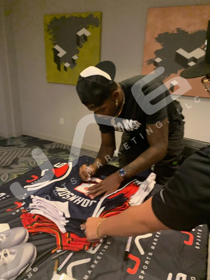 Camiseta firmada autografiada por Joe Johnson NBA Atlanta Hawks certificado de autenticidad PSA Brooklyn Nets Foto 4 de 4
