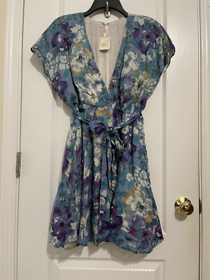 free people freddy tie mini dress Free People Freddy Tie Mini Dress size large night combo color