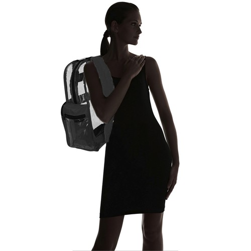 TRANSPARENT CLEAR BACKPACK SECURITY SCHOOL BAG PVC TSA COMPLIANT TRAVEL - Picture 7 of 7