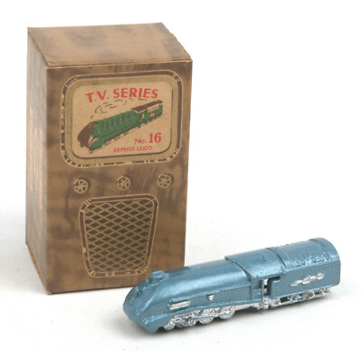 Vintage Benbros T.V Series No.16 Metallic Blue Streamlined Express Loco *OVP*