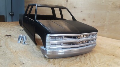 3D Printed RC CAR 90s CHEVY Truck 4 Door Crew Cab & Bed 1/10 Body