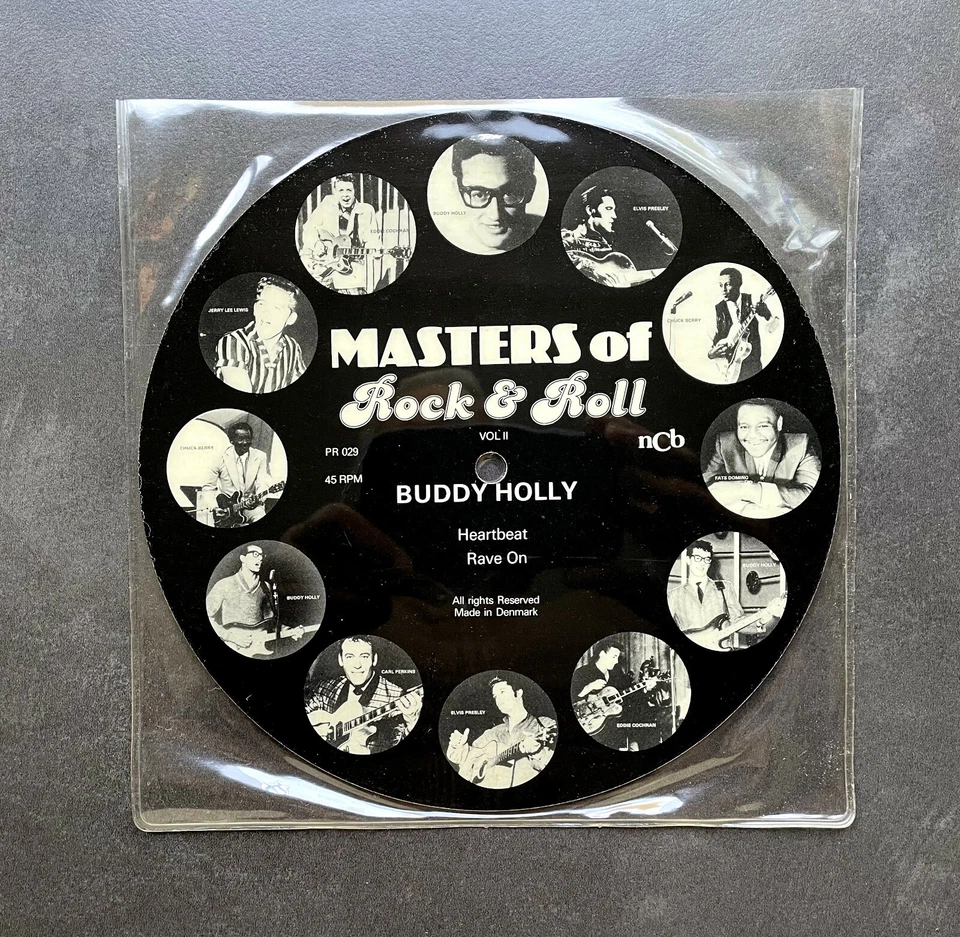 7" Buddy Holly - Heartbeat/ Rave On - DK Flexi Disc - Bild 2 von 2