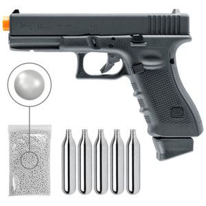 Umarex Glock G17 Gen 4 CO2 Blowback Airsoft Pistol with Wearable4U Bundle
