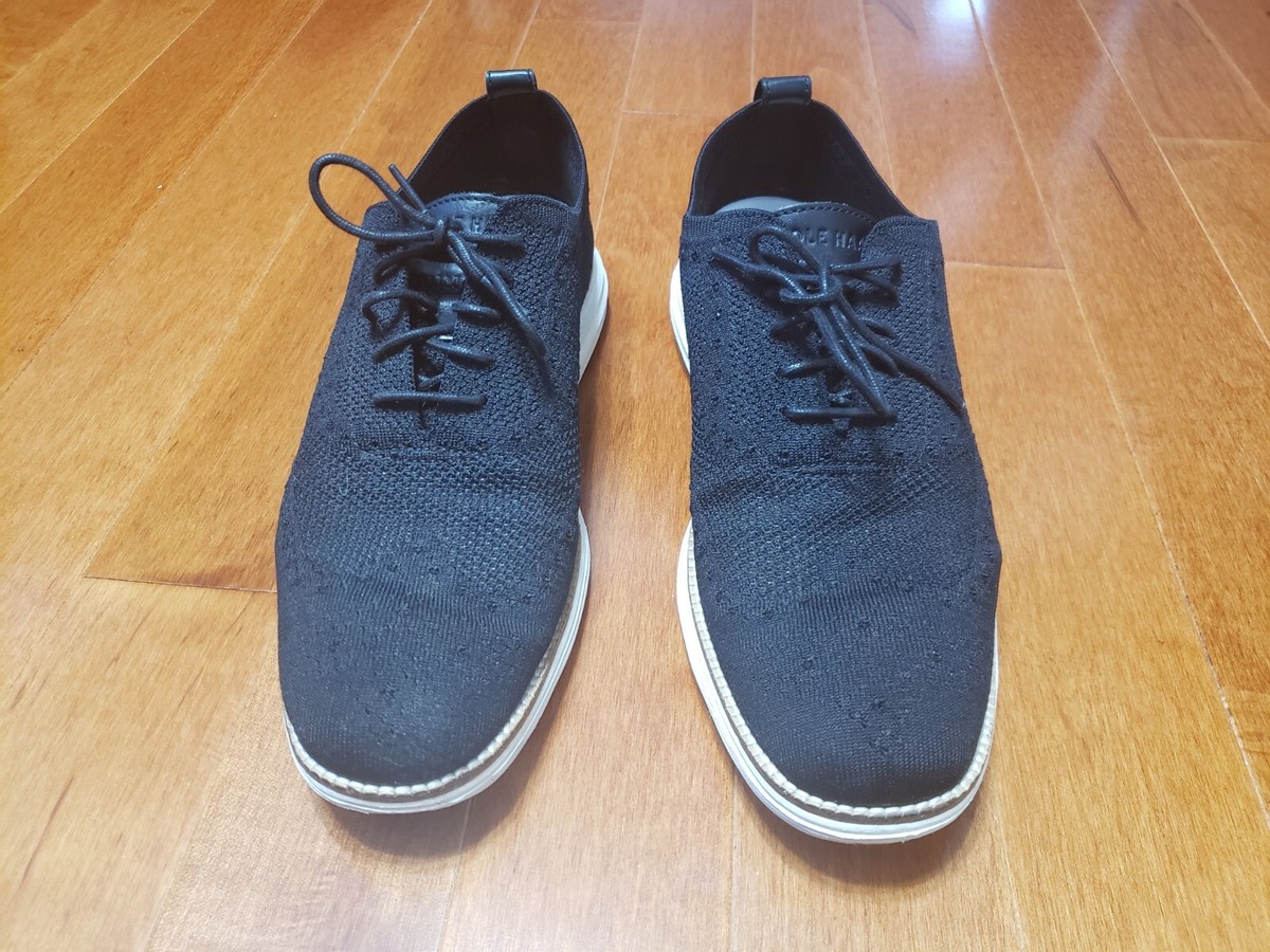 Nice Mens Cole Haan Grand.Os Shoes 11.5 M Black Dress Casual C27959 ØriginalGrand Wingtip Oxford-C27959-BLACK STITCHLITE™-IVORY  main image 4