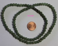 Genuine 100 Natural A Untreated Oily Green Jadeite JADE Necklace 5.5mm 20" 04