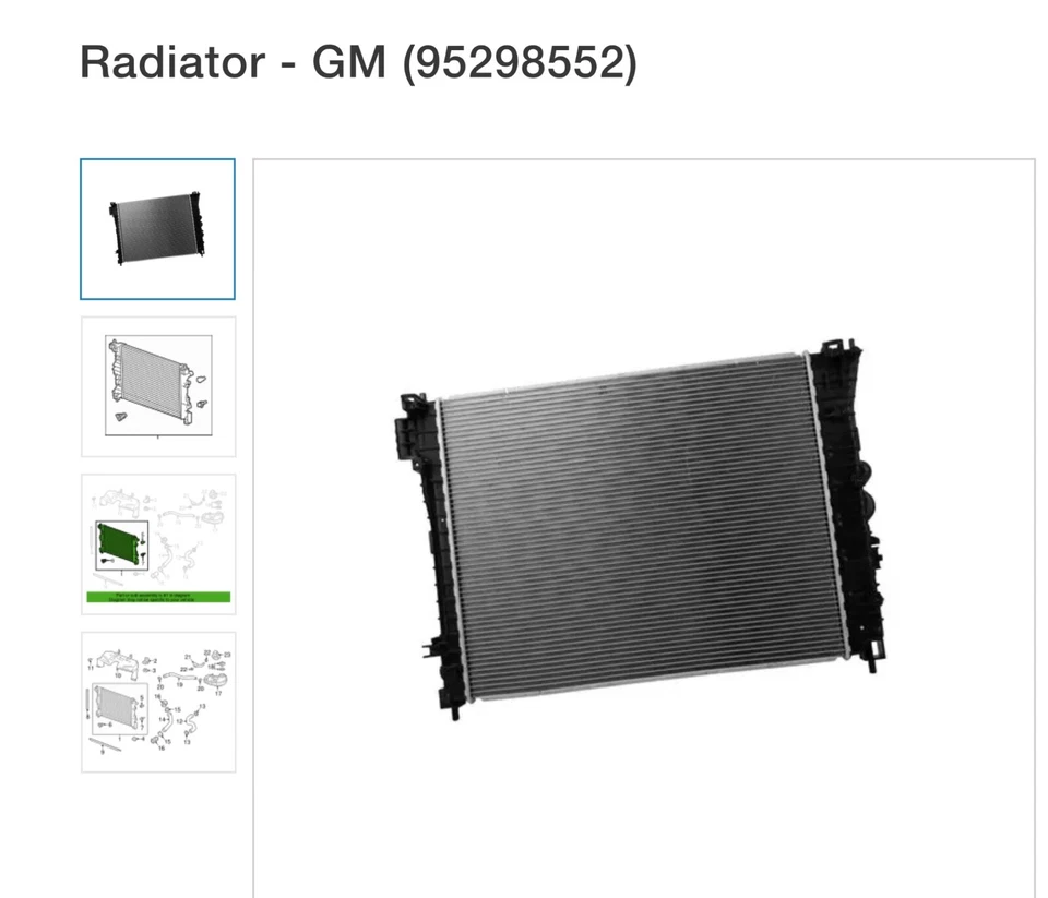 NEW 2013- 2021 GM Engine 2.4L Coolant Radiator Assembly 95298552 OEM Foto 3 de 3