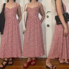 Reformation floral print midi dress