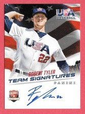 2015 Robert Tyler Panini USA Baseball Rookie Auto 250/399 - Colorado Rockies