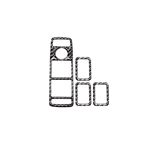 For Benz GLK 2008-2015 Real Carbon Fiber Window Lock Lift Panel Trim Frame 4PCS - Picture 2 of 10