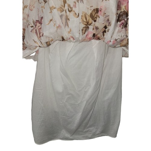 Zimmerman Fab Eden Dress Cream Floral size 0 Strappy Cut-Out Embroidered Midi - Picture 12 of 15