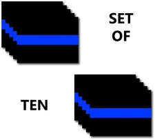 Thin Blue Line Pack Of 10 Stickers Usa Police Officer 3m Vinyl Decal Car Truck Thin Blue Line Pack Of 10 Stickers Usa Police Officer 3m Vinyl Decal Car Truck