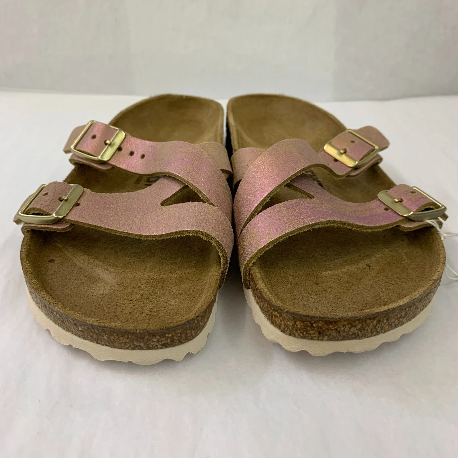 NEW BALANCE Birkenstock Nuovo con Scatola Yao Balance Lavato Metallizzato Rosa Scamosciato Reg Taglia Selezionata