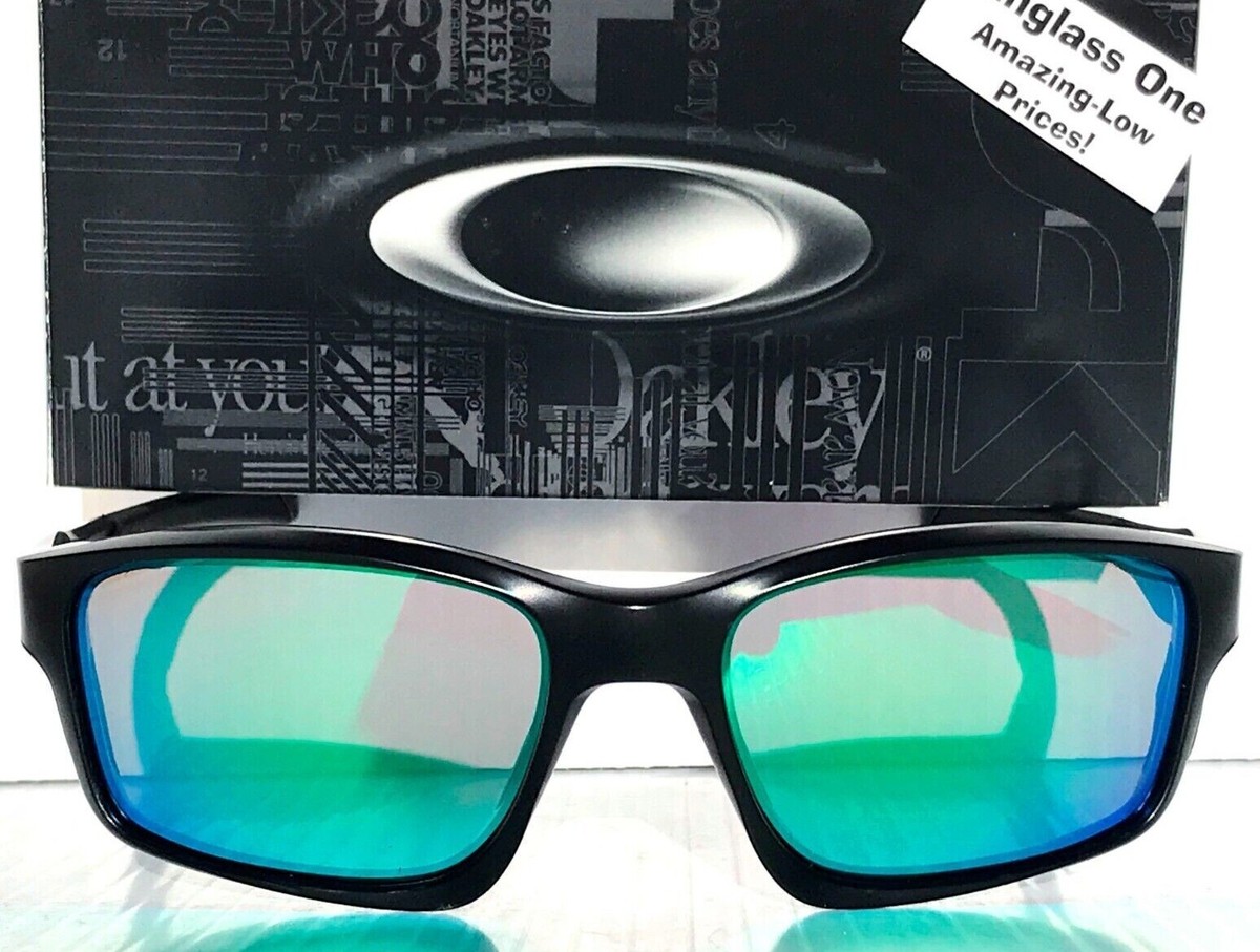 NEW Oakley CHAINLINK Matte Black POLARIZED Galaxy Jade Lens