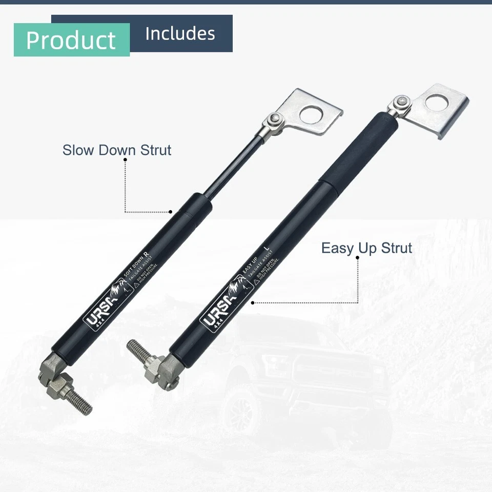 Easy Up & Slow Down Tailgate Assist Struts Kit for Toyota Hilux N80 2016 - ON - image 2 of 4