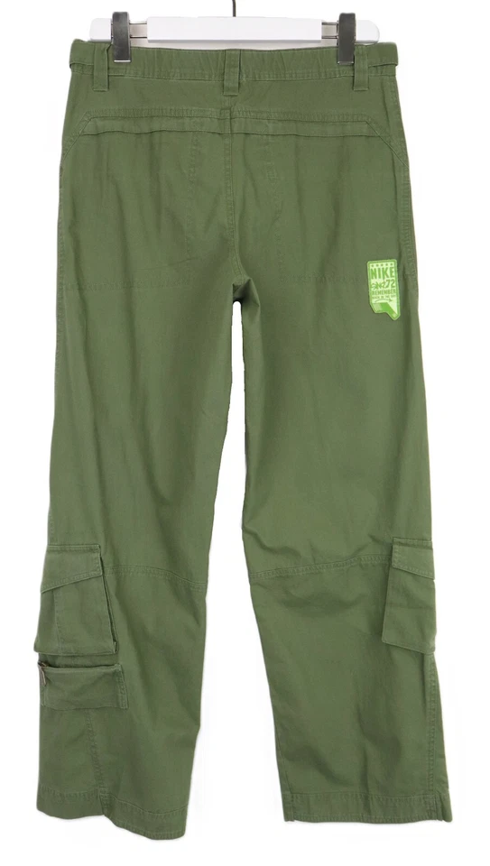 Nike Pants Boys XL Army Green Cargo Parachute Logo Zipper Fly Pants - Image 2 of 4