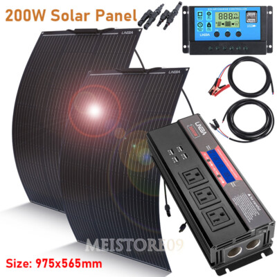 5000W Solar Power Generator Inverter Solar Panel Kit 30A Home 110V Grid System