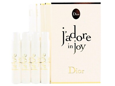 DIOR J'ADORE IN JOY EDT 1.0ml .03fl oz x 4 PERFUME SPRAY SAMPLE VIALS