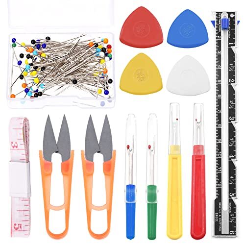 Swpeet 518Pcs Sewing Tools Kit With Seam Rippers Scissors Fabric Chalks ...