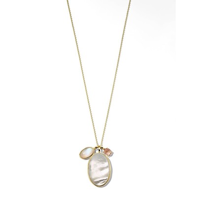 IPPOLITA Rock Candy Luce 3-Stone Pendant Necklace 18K Yellow Gold Rosa $4,000