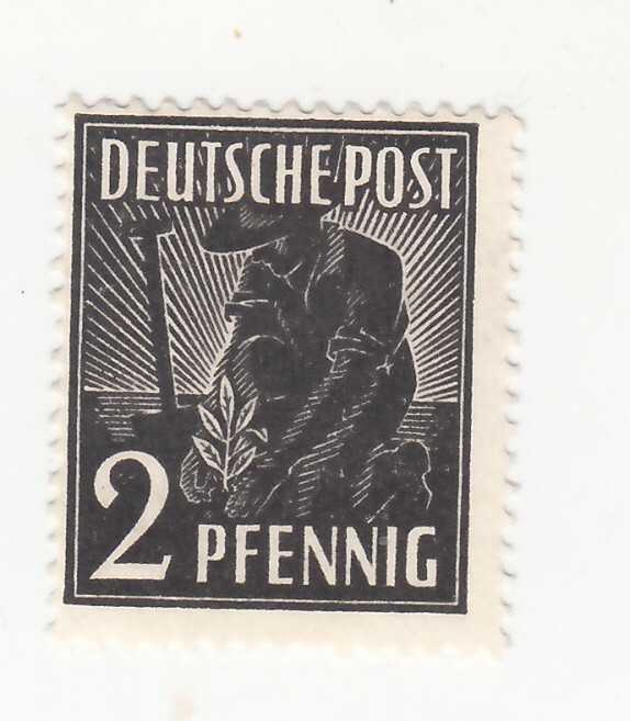 GERMANY 1948. Agriculture 2pf. 2nd Allied Control Council Issue Mi DE-TZ 9. MNG