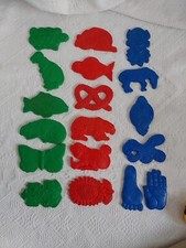 Plastic Rubber Like 4" Animal Shapes Colors Educational Flat Manipulatives