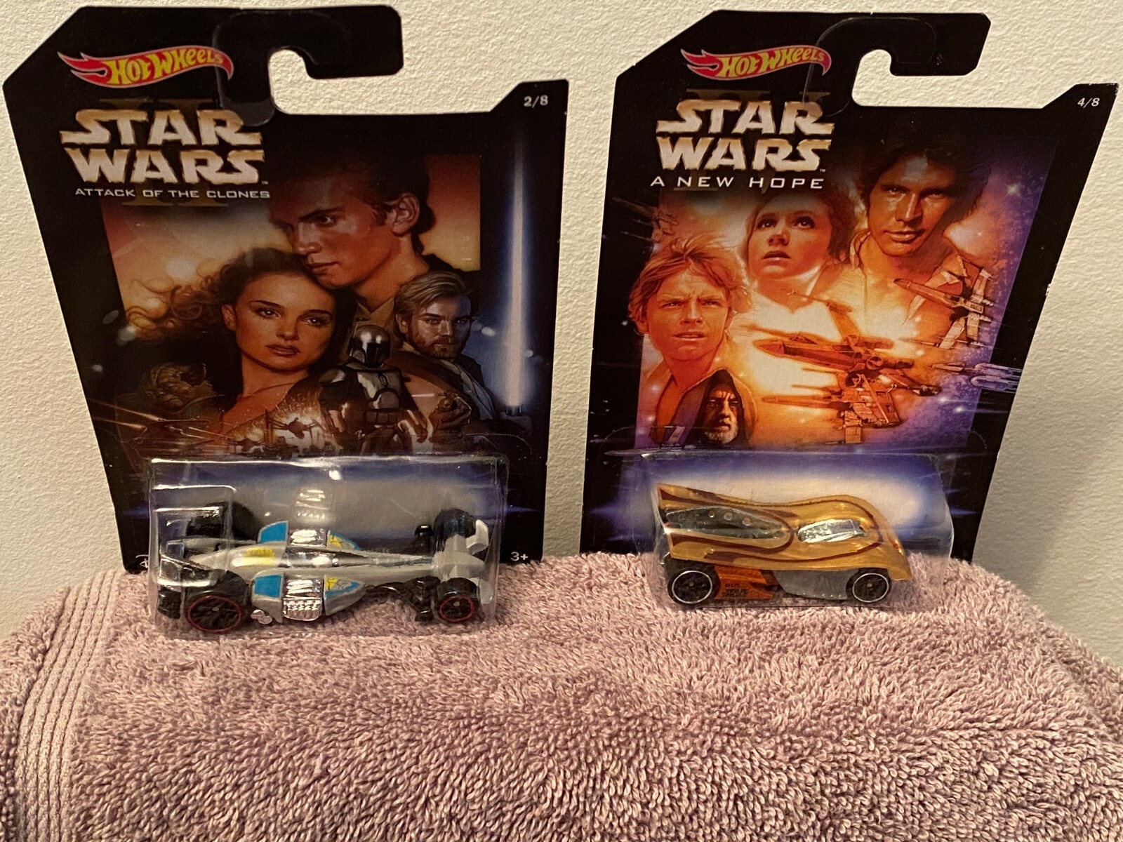 Hot Wheels 2-Blister Packs of Star Wars Nitro Scorcher & Motoblade New Old Stock
