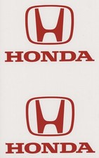 2 New Honda Wlogo 6 Red Decals Stickers Racing Window Car Show Decal 2 New Honda Wlogo 6 Red Decals Stickers Racing Window Car Show Decal
