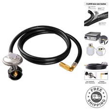 Propane Hose with Elbow Adapter - 6Ft for Blackstone Griddles and Large Tanks