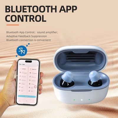 OTC Bluetooth Rechargeable Hearing Aids For Seniors With Phone App Hearing Test