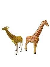 Lot Of 2 Plastic Giraffes Jungle Safari Animals