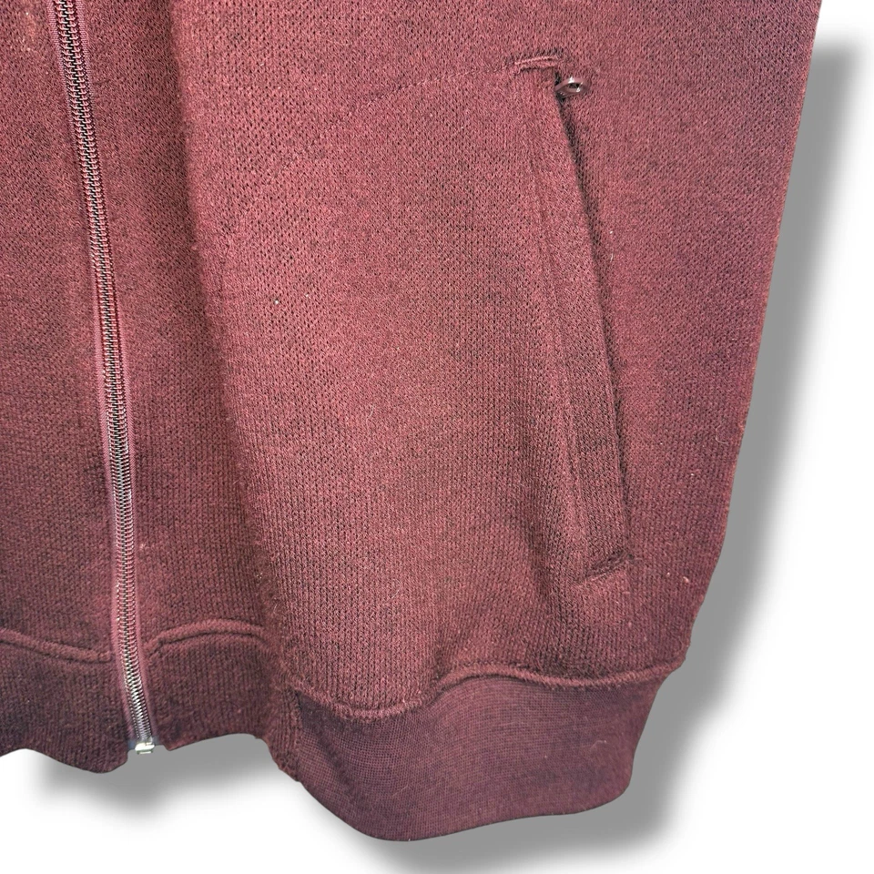 Vintage Woolrich Vest Mens Large Dark Red Wool Pockets Zip Up Flap Utility - Image 4 of 4